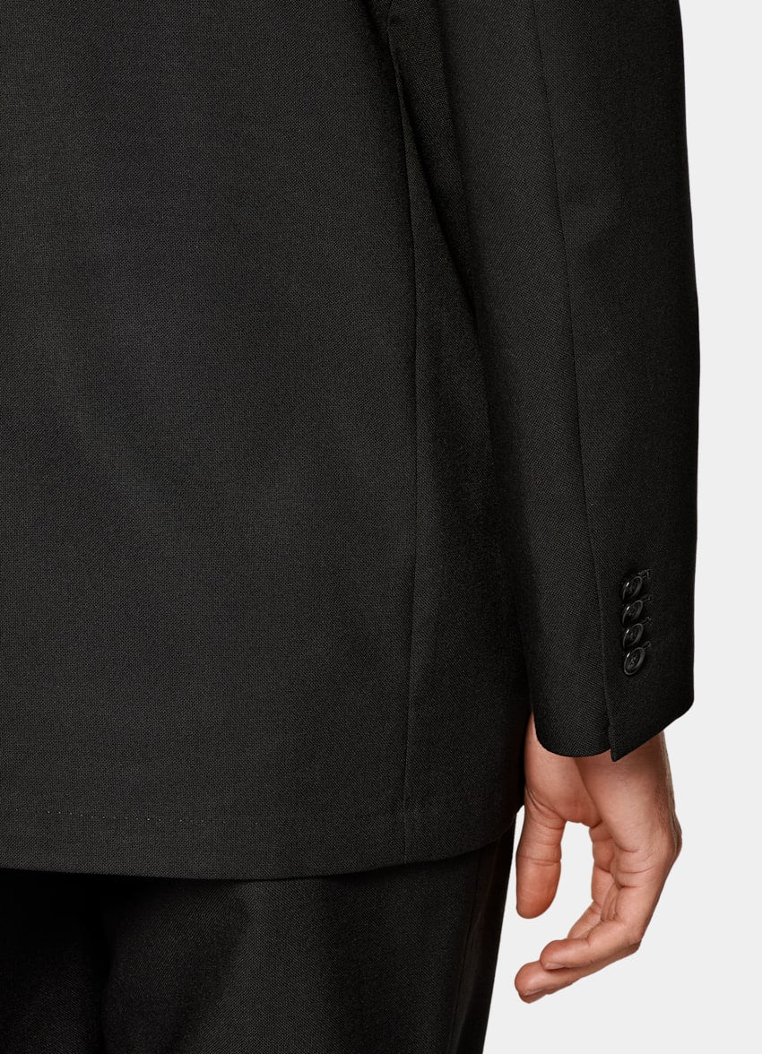 Black Relaxed Fit Brera Suit