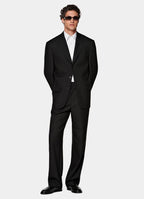 Black Relaxed Fit Brera Suit