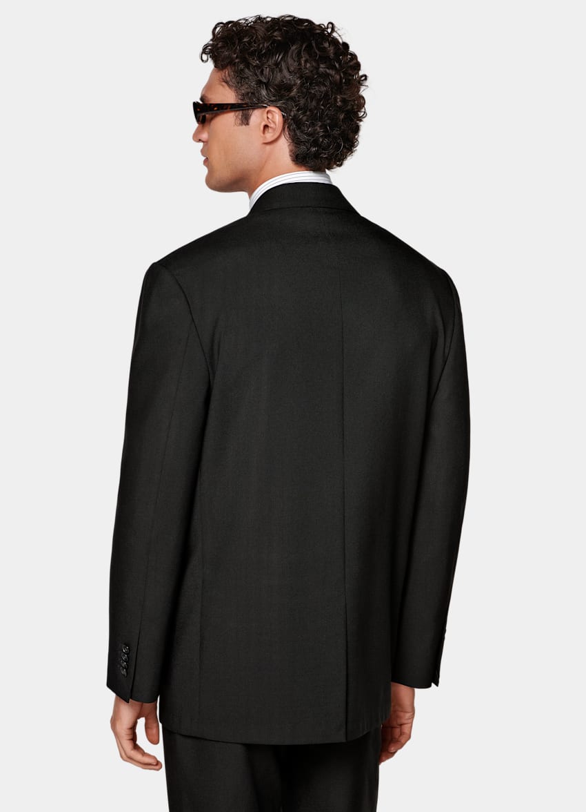 Black Relaxed Fit Brera Suit