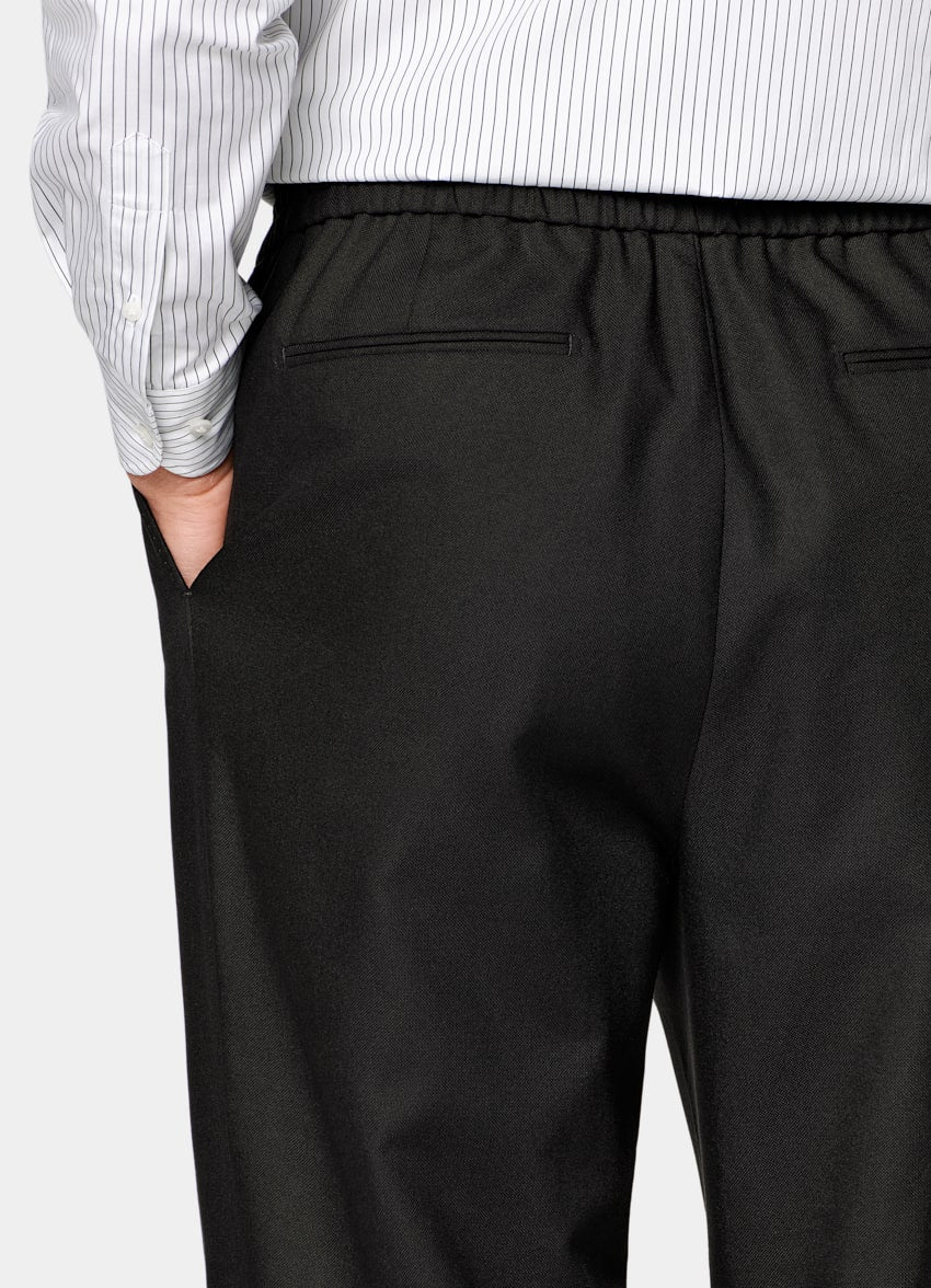 Black Relaxed Fit Brera Suit