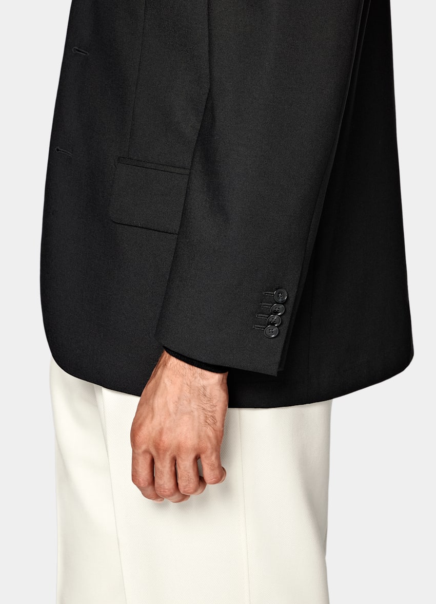 Black Relaxed Fit Brera Suit Jacket