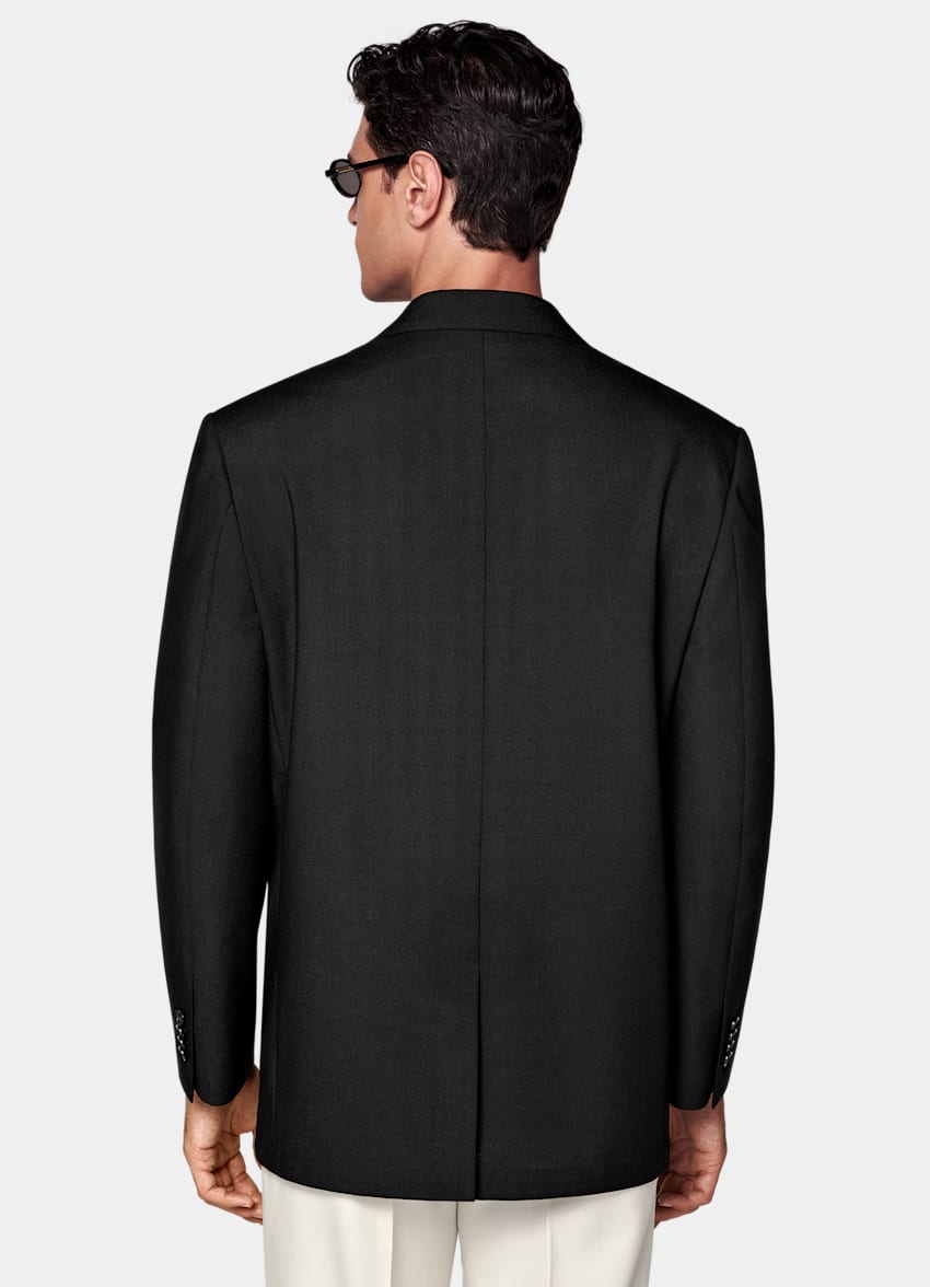 Black Relaxed Fit Brera Suit Jacket