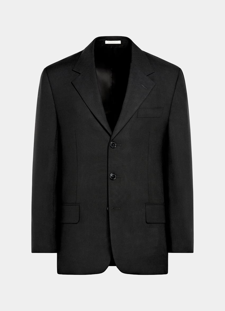 Black Relaxed Fit Brera Suit Jacket