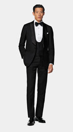 Black Three-Piece Tailored Fit Havana Tuxedo