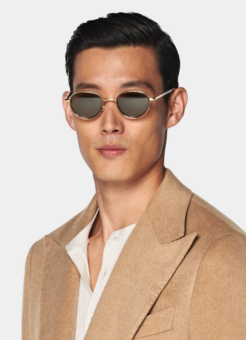 Mid Brown Tailored Fit Havana Blazer