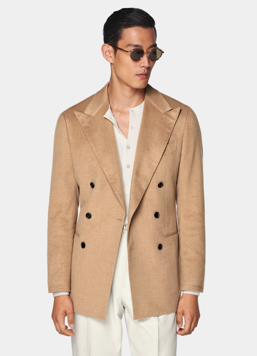 Mid Brown Tailored Fit Havana Blazer