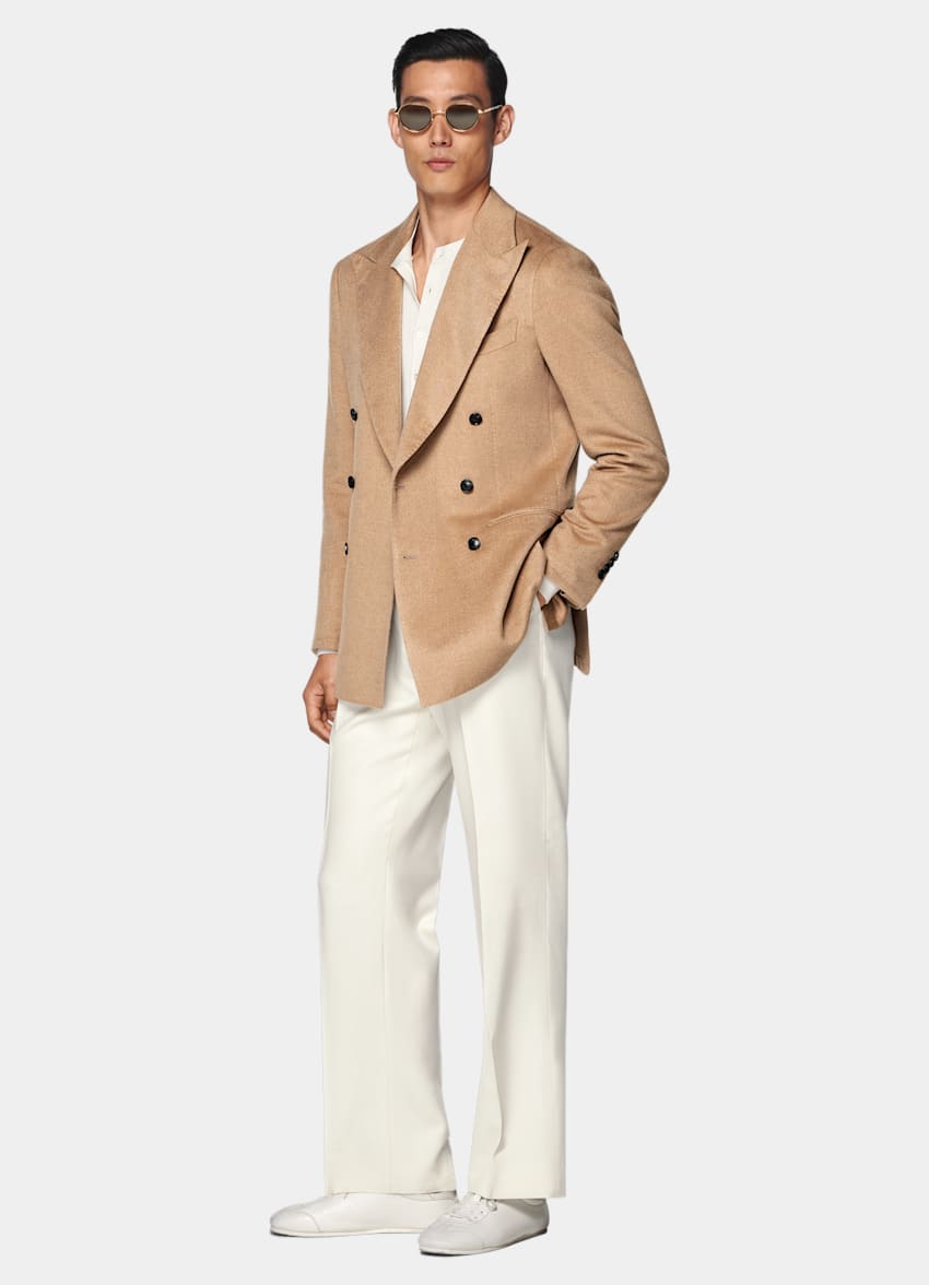 Mid Brown Tailored Fit Havana Blazer