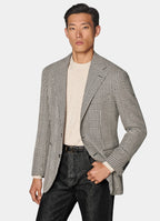 Black Checked Relaxed Fit Roma Blazer