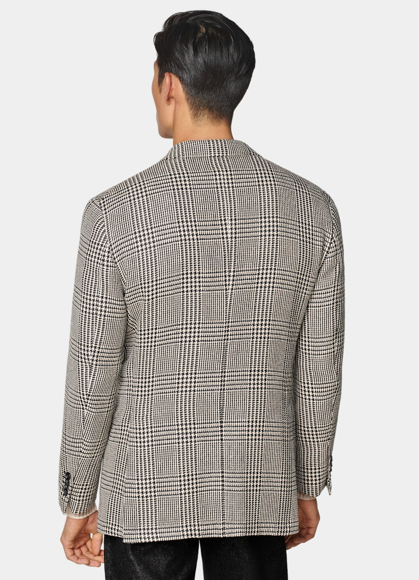 Black Checked Relaxed Fit Roma Blazer