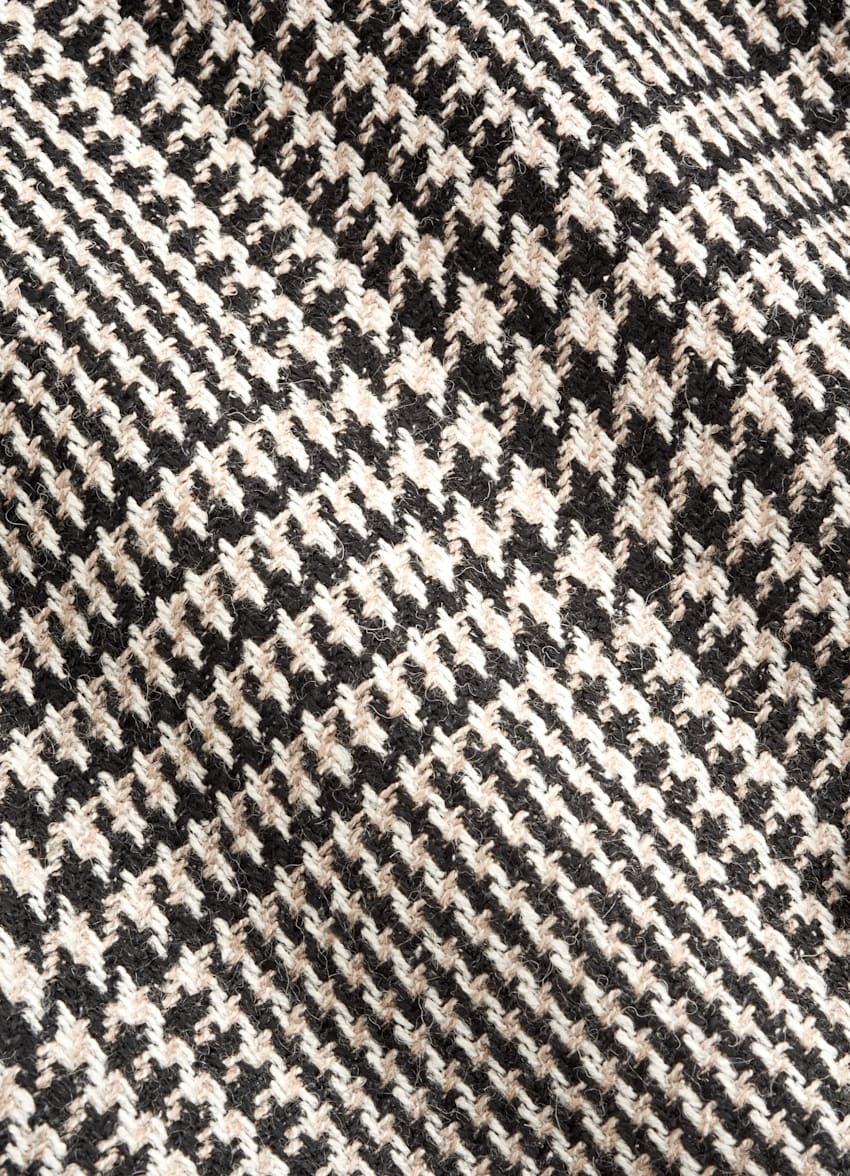 Black Checked Relaxed Fit Roma Blazer