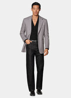 Taupe Checked Tailored Fit Milano Blazer