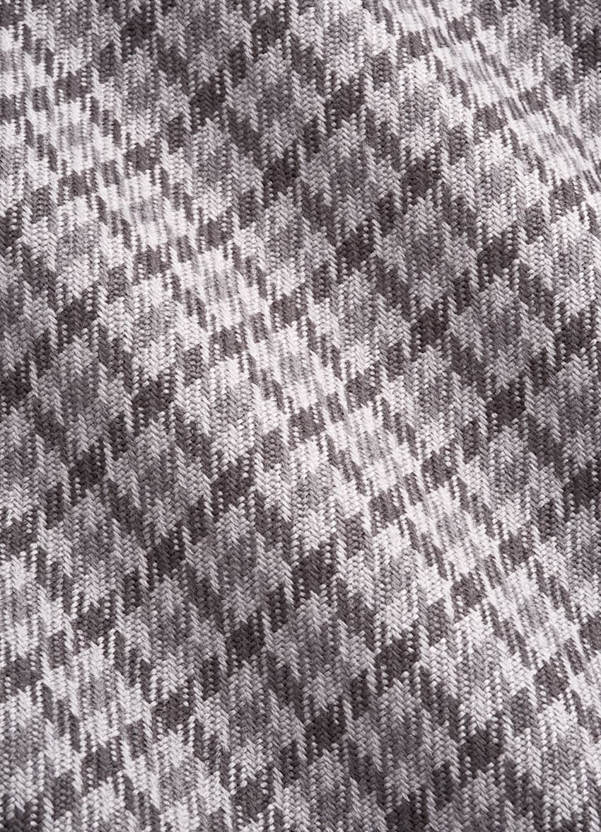 Taupe Checked Tailored Fit Milano Blazer