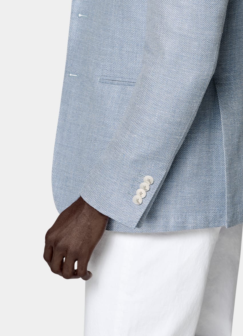 Light Blue Tailored Fit Havana Blazer