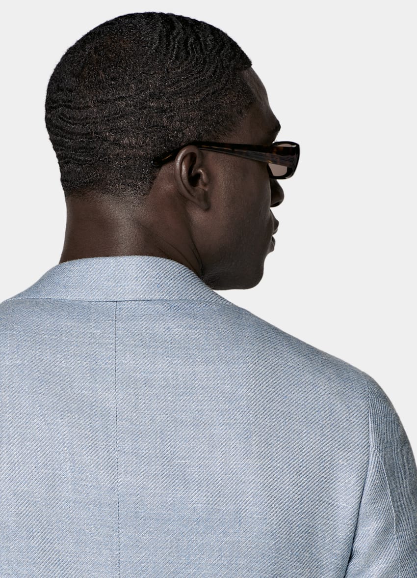 Light Blue Tailored Fit Havana Blazer