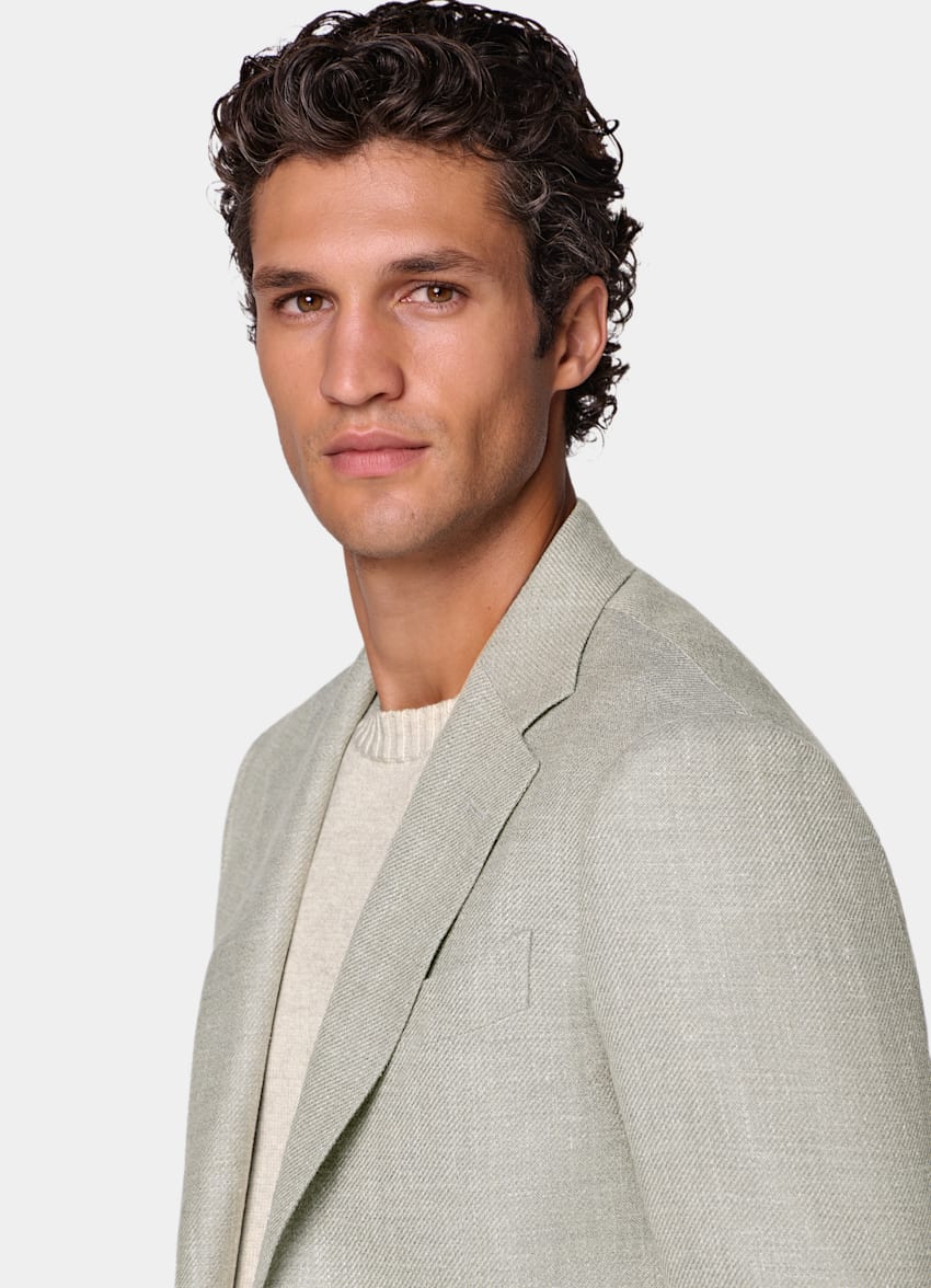 Mid Green Tailored Fit Havana Blazer