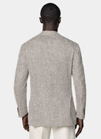 Mid Brown Checked Relaxed Fit Roma Blazer