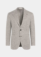 Mid Brown Checked Relaxed Fit Roma Blazer