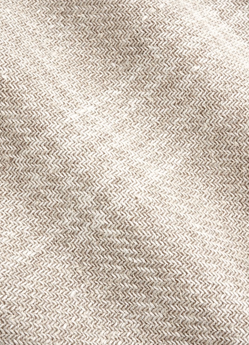 Sand Checked Relaxed Fit Roma Blazer