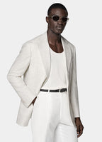 Light Grey Checked Relaxed Fit Roma Blazer