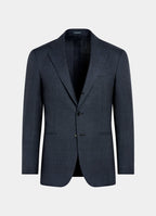 Navy Checked Tailored Fit Havana Blazer