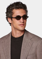 Pink Herringbone Relaxed Fit Roma Blazer