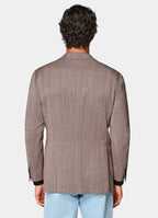 Pink Herringbone Relaxed Fit Roma Blazer