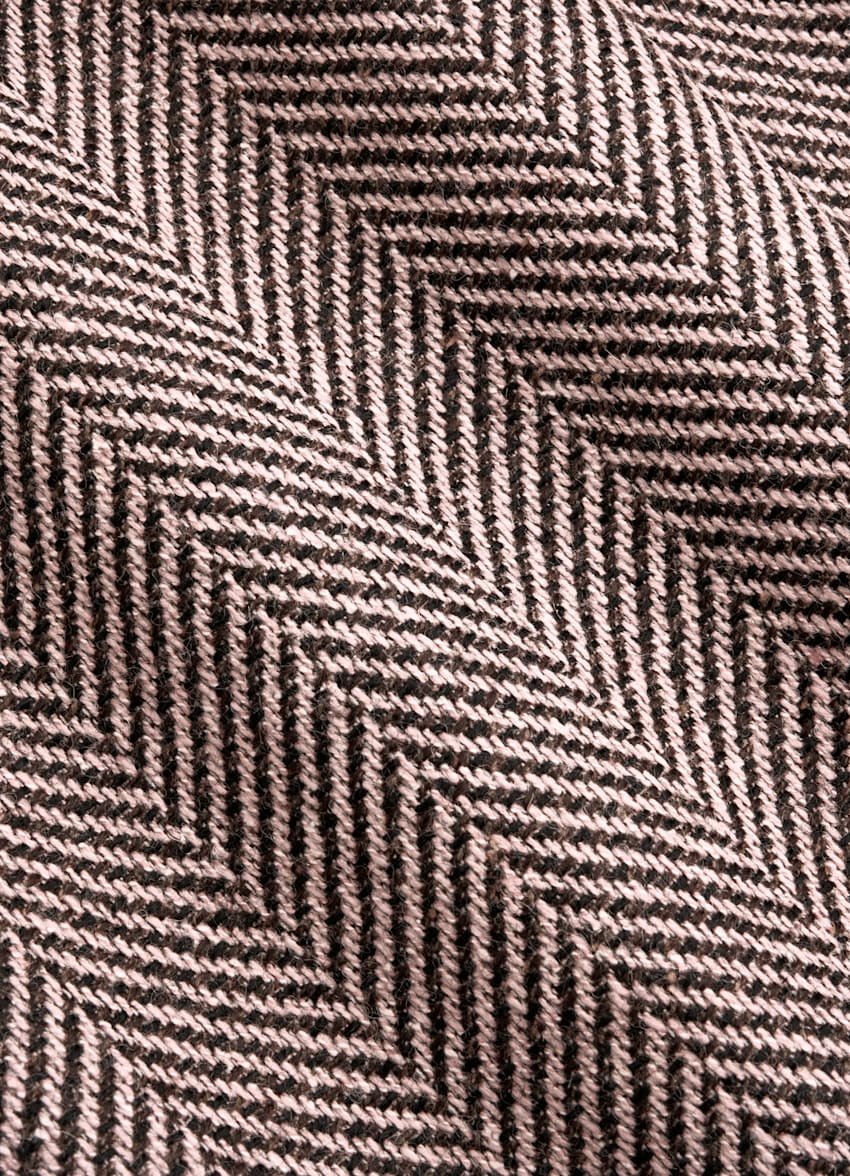 Pink Herringbone Relaxed Fit Roma Blazer