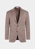 Pink Herringbone Relaxed Fit Roma Blazer