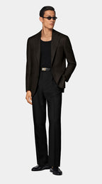 Green Houndstooth Relaxed Fit Roma Blazer
