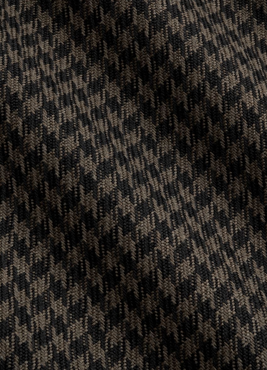 Green Houndstooth Relaxed Fit Roma Blazer