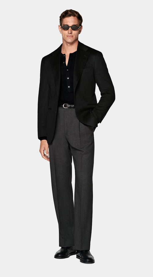 Black Relaxed Fit Roma Blazer