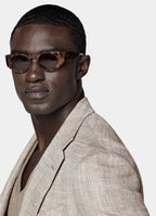 Taupe Herringbone Relaxed Fit Roma Blazer