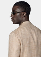 Light Brown Herringbone Relaxed Fit Roma Blazer