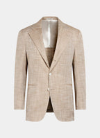 Light Brown Herringbone Relaxed Fit Roma Blazer