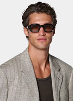 Mid Brown Herringbone Relaxed Fit Brera Blazer