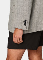 Mid Brown Herringbone Relaxed Fit Brera Blazer