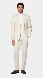 Sand Tailored Fit Three-Piece Havana Suit