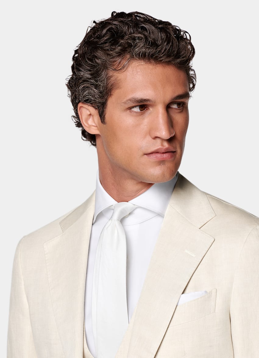 Sand Tailored Fit Three-Piece Havana Suit