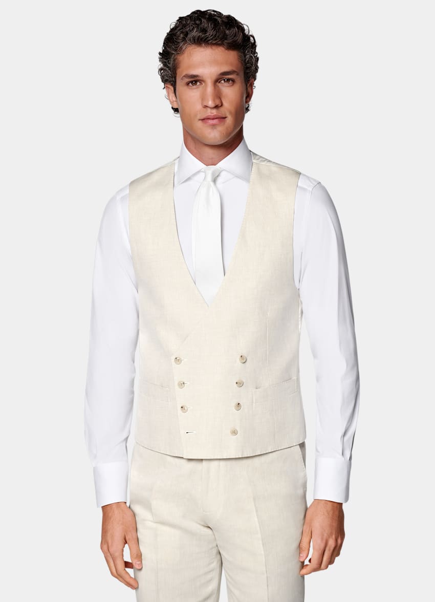 Sand Tailored Fit Three-Piece Havana Suit