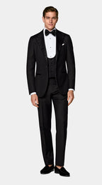 Black Three-Piece Tailored Fit Havana Tuxedo