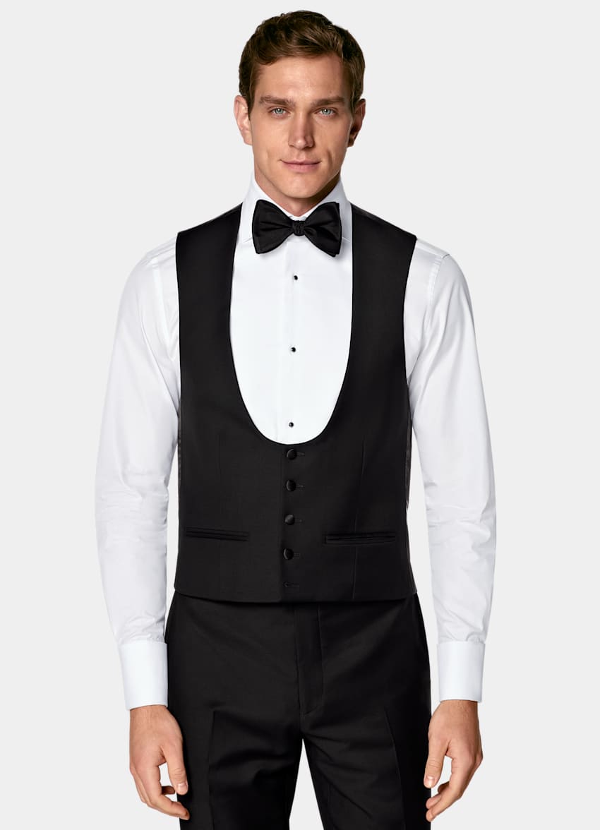 Black Three-Piece Tailored Fit Havana Tuxedo