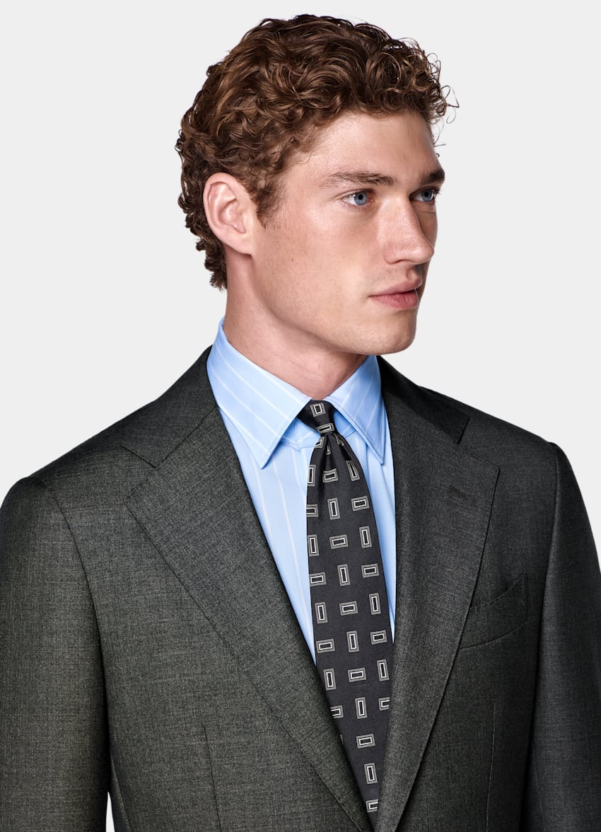 Dark Grey Tailored Fit Havana Suit