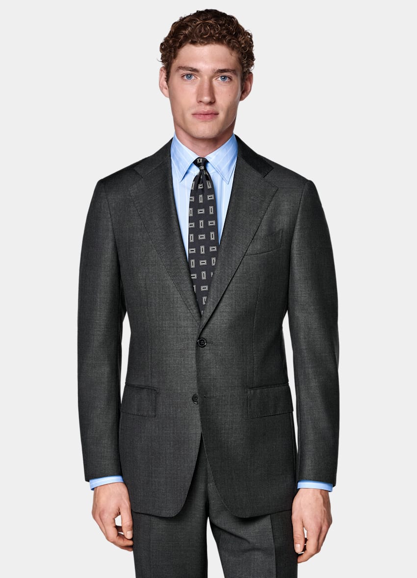 Dark Grey Tailored Fit Havana Suit