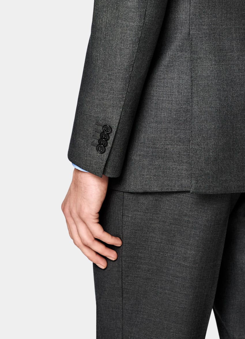 Dark Grey Tailored Fit Havana Suit