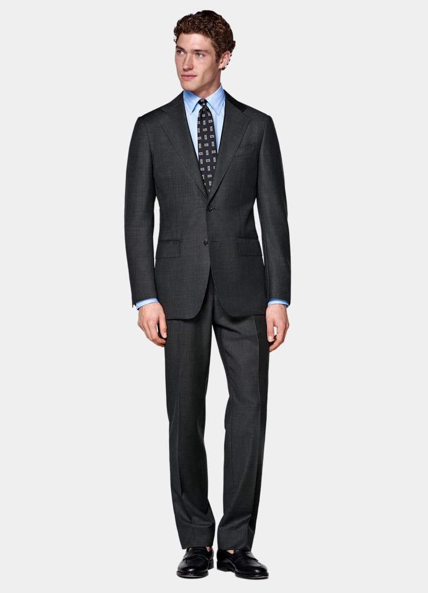 Dark Grey Tailored Fit Havana Suit