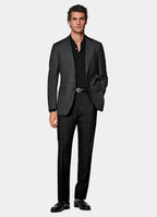 Dark Grey Tailored Fit Havana Suit Jacket