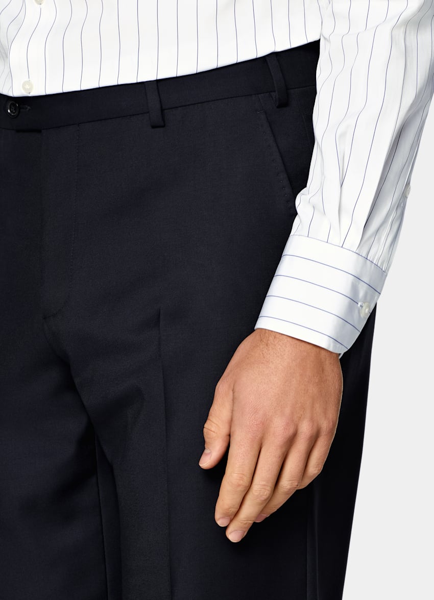 Navy Three-Piece Tailored Fit Havana Suit