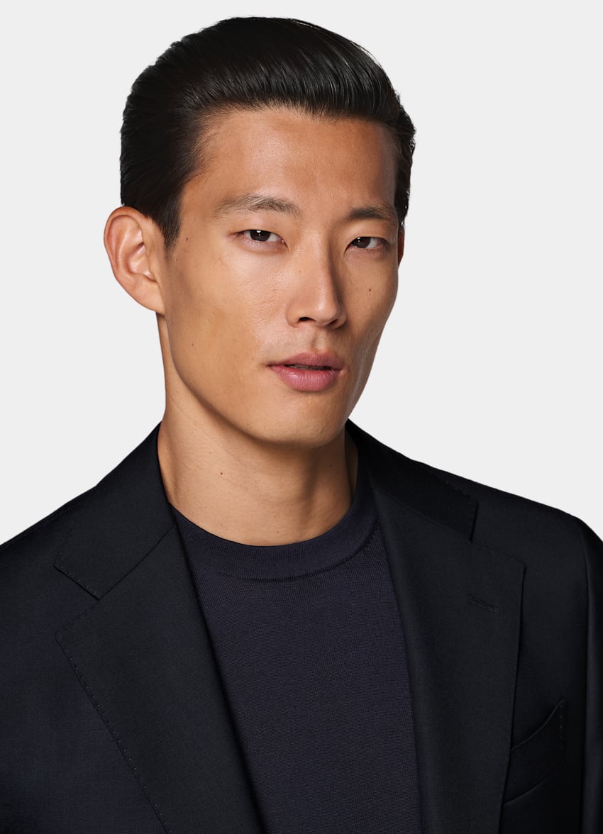 Navy Tailored Fit Havana Suit Jacket
