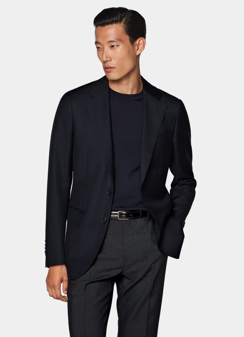 Navy Tailored Fit Havana Suit Jacket
