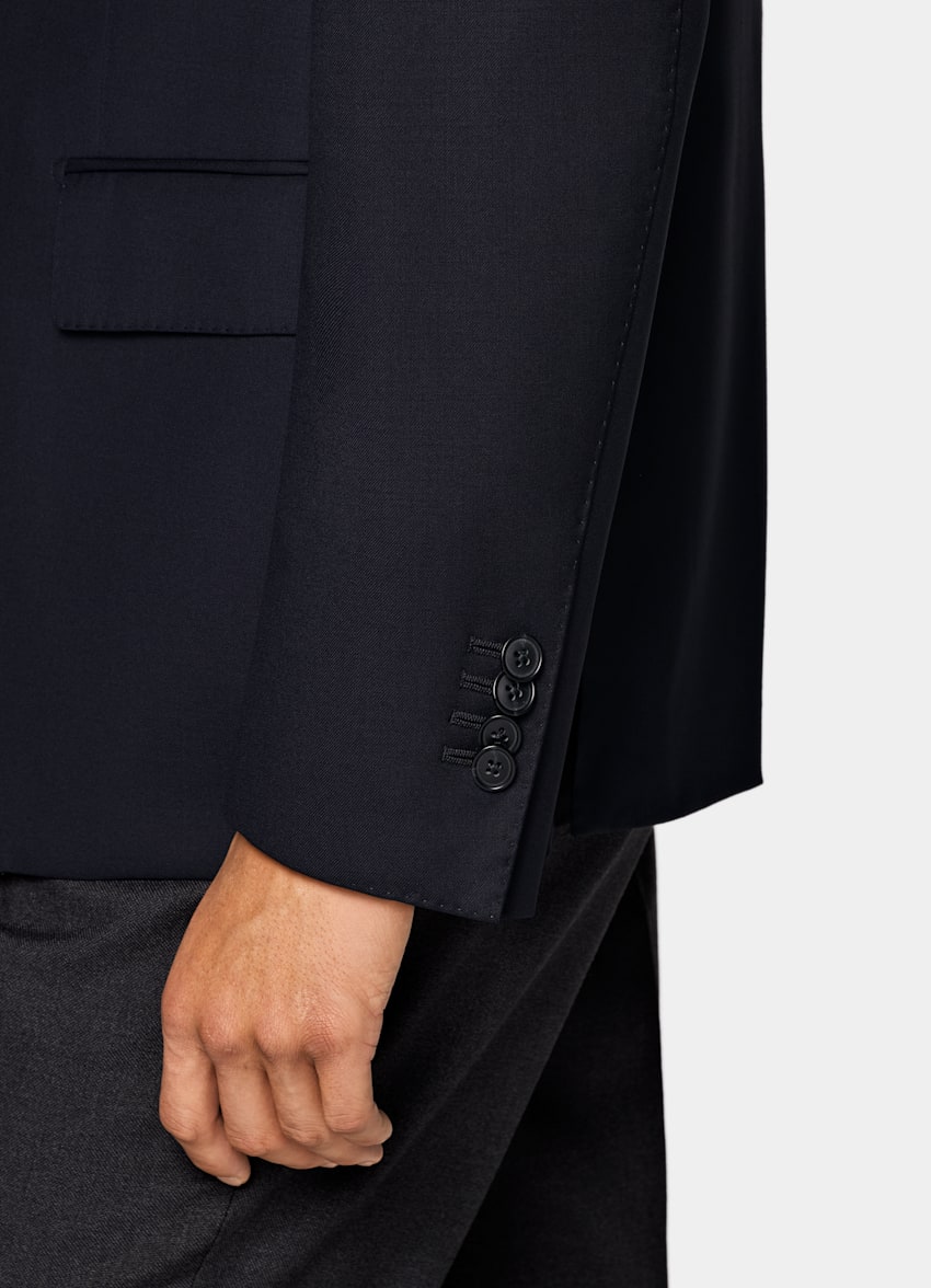 Navy Tailored Fit Havana Suit Jacket